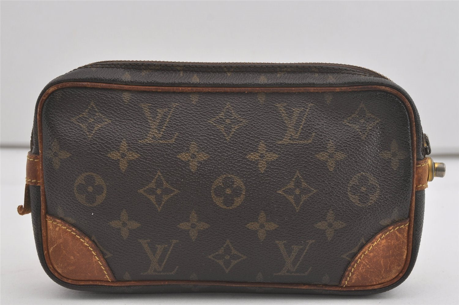 Auth Louis Vuitton Monogram Marly Dragonne PM M51827 Clutch Hand Bag Junk 6916I