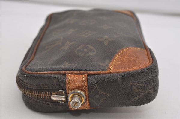 Auth Louis Vuitton Monogram Marly Dragonne PM M51827 Clutch Hand Bag Junk 6916I