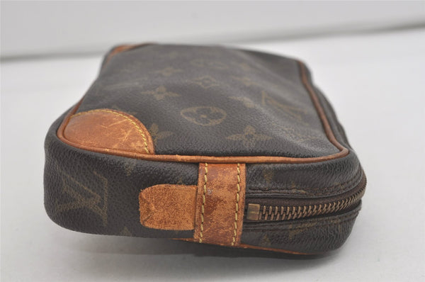 Auth Louis Vuitton Monogram Marly Dragonne PM M51827 Clutch Hand Bag Junk 6916I