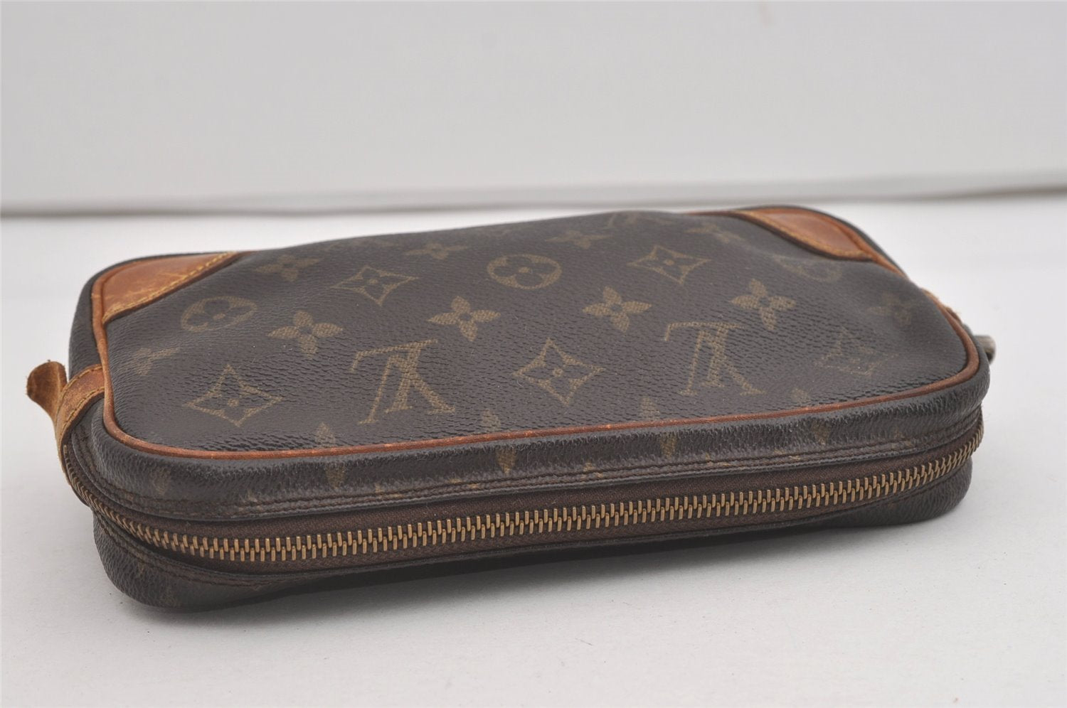 Auth Louis Vuitton Monogram Marly Dragonne PM M51827 Clutch Hand Bag Junk 6916I