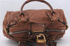 Authentic Chloe Paddington Leather Shoulder Hand Bag Purse Brown 6917D