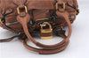 Authentic Chloe Paddington Leather Shoulder Hand Bag Purse Brown 6917D