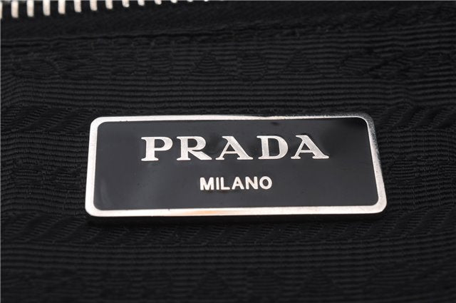 Authentic PRADA Nylon Leather Shoulder Tote Bag Purse Black 6918C