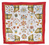 Authentic HERMES Carre 90 Scarf "Herbier de Gavarnie" Silk Red 6918F