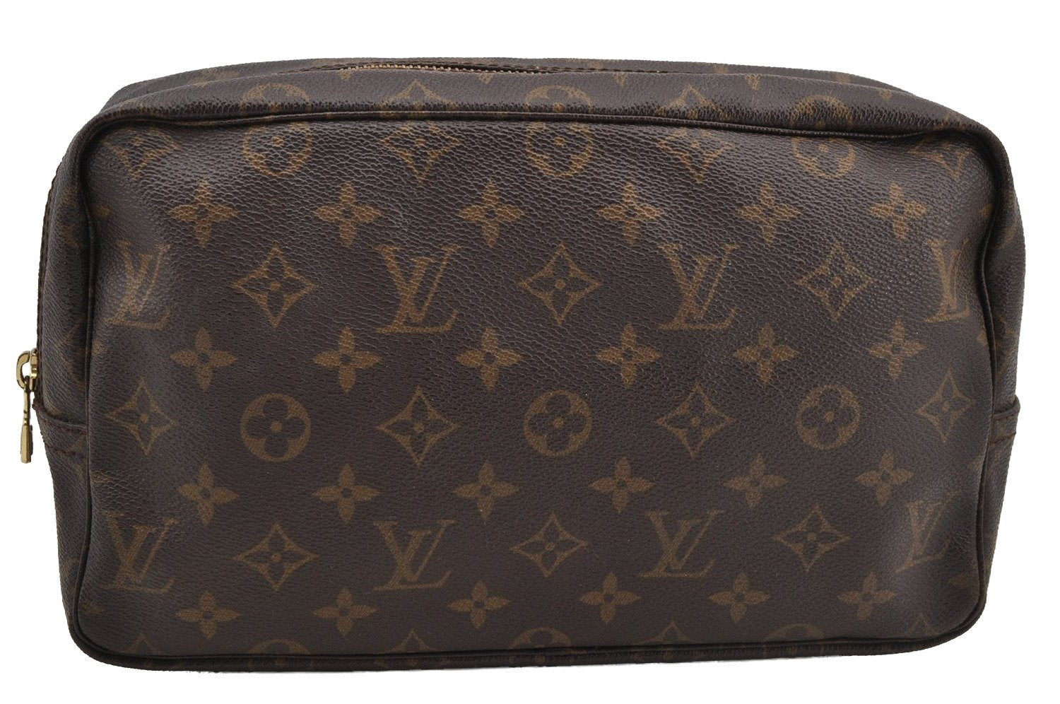 Auth Louis Vuitton Monogram Trousse Toilette 28 Clutch Hand Bag Old Model 6918I