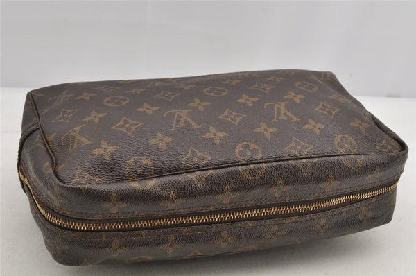 Auth Louis Vuitton Monogram Trousse Toilette 28 Clutch Hand Bag Old Model 6918I