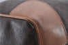 Authentic CELINE Macadam Blason Pattern Boston Hand Bag PVC Leather Brown 6921C