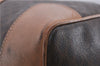 Authentic CELINE Macadam Blason Pattern Boston Hand Bag PVC Leather Brown 6921C