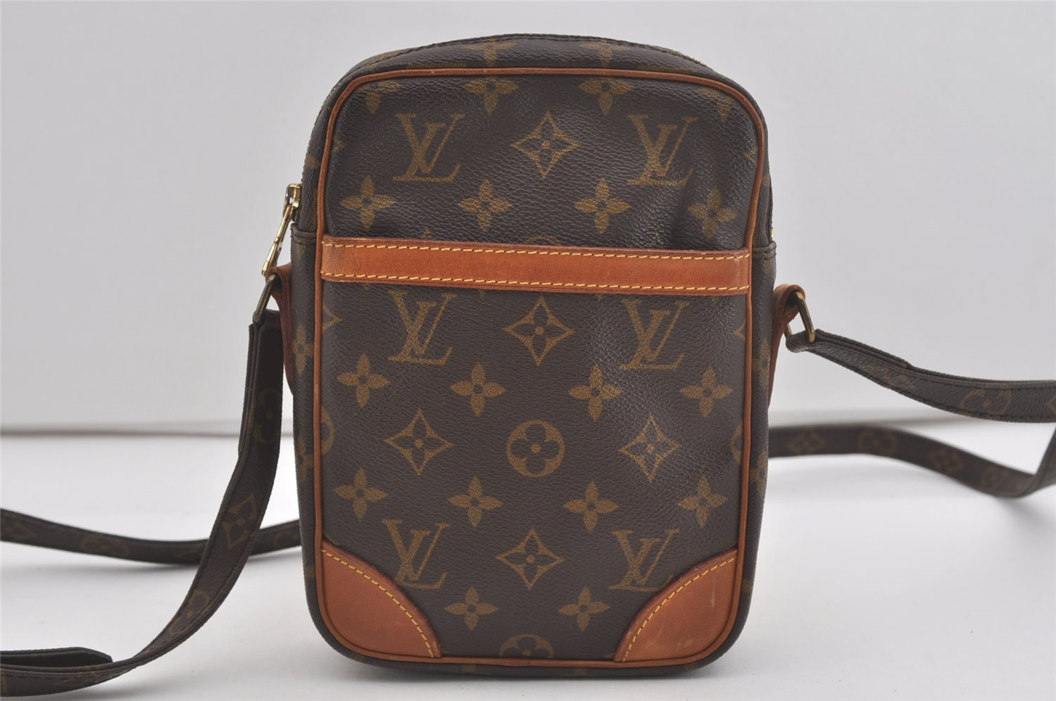 Authentic Louis Vuitton Monogram Danube Shoulder Cross Body Bag M45266 LV 6921I