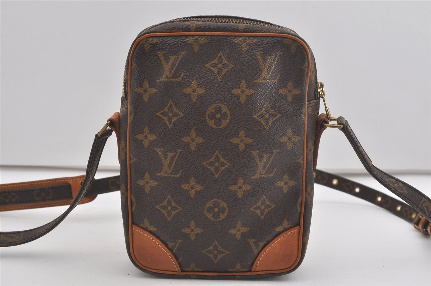 Authentic Louis Vuitton Monogram Danube Shoulder Cross Body Bag M45266 LV 6921I