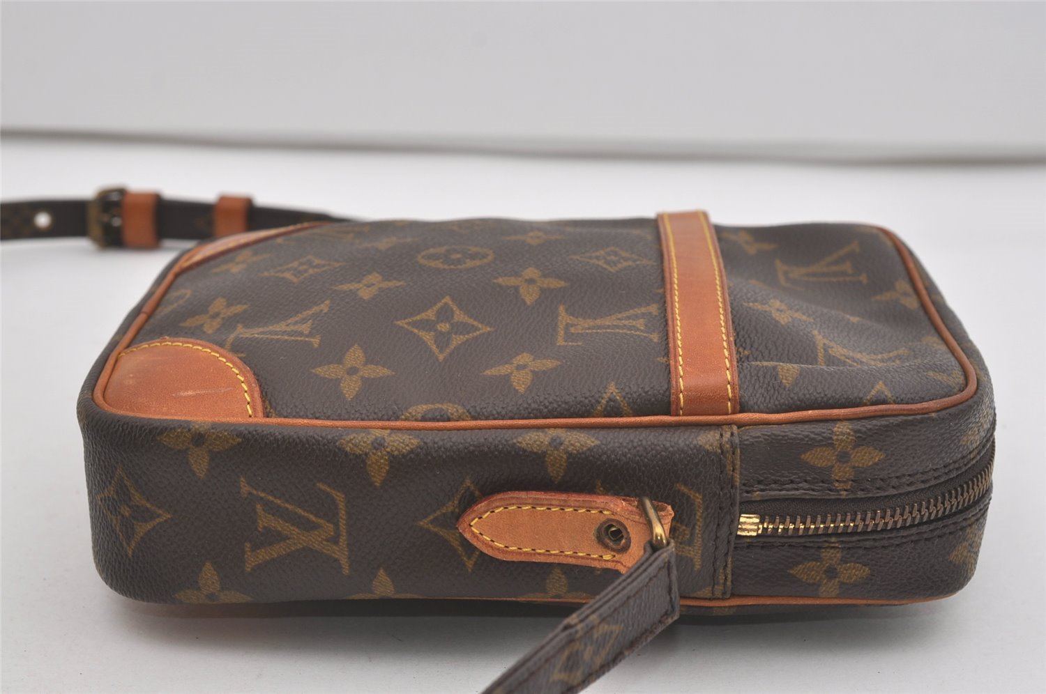 Authentic Louis Vuitton Monogram Danube Shoulder Cross Body Bag M45266 LV 6921I