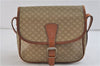 Authentic CELINE Macadam Blason Shoulder Cross Body Bag PVC Leather Beige 6922C