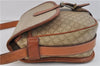 Authentic CELINE Macadam Blason Shoulder Cross Body Bag PVC Leather Beige 6922C