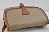 Authentic CELINE Macadam Blason Shoulder Cross Body Bag PVC Leather Beige 6922C