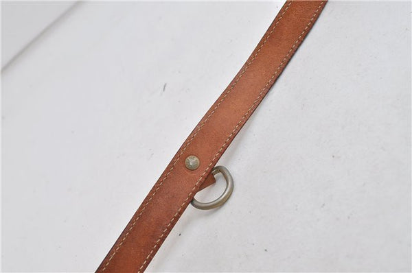 Authentic CELINE Macadam Blason Shoulder Cross Body Bag PVC Leather Beige 6922C