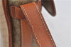 Authentic CELINE Macadam Blason Shoulder Cross Body Bag PVC Leather Beige 6922C