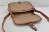 Authentic CELINE Macadam Blason Shoulder Cross Body Bag PVC Leather Beige 6922C