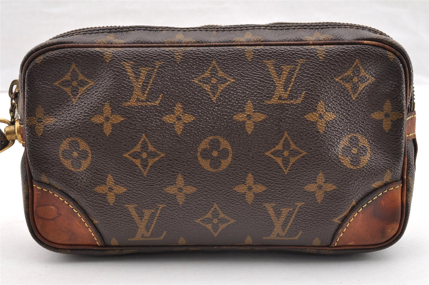 Authentic Louis Vuitton Monogram Marly Dragonne PM M51827 Clutch Hand Bag 6922I