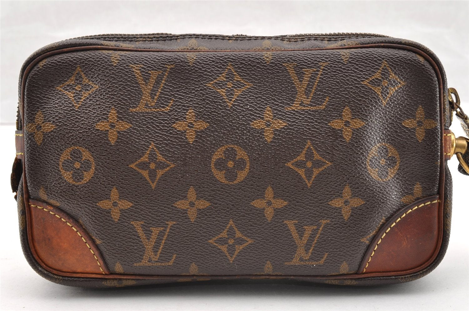 Authentic Louis Vuitton Monogram Marly Dragonne PM M51827 Clutch Hand Bag 6922I