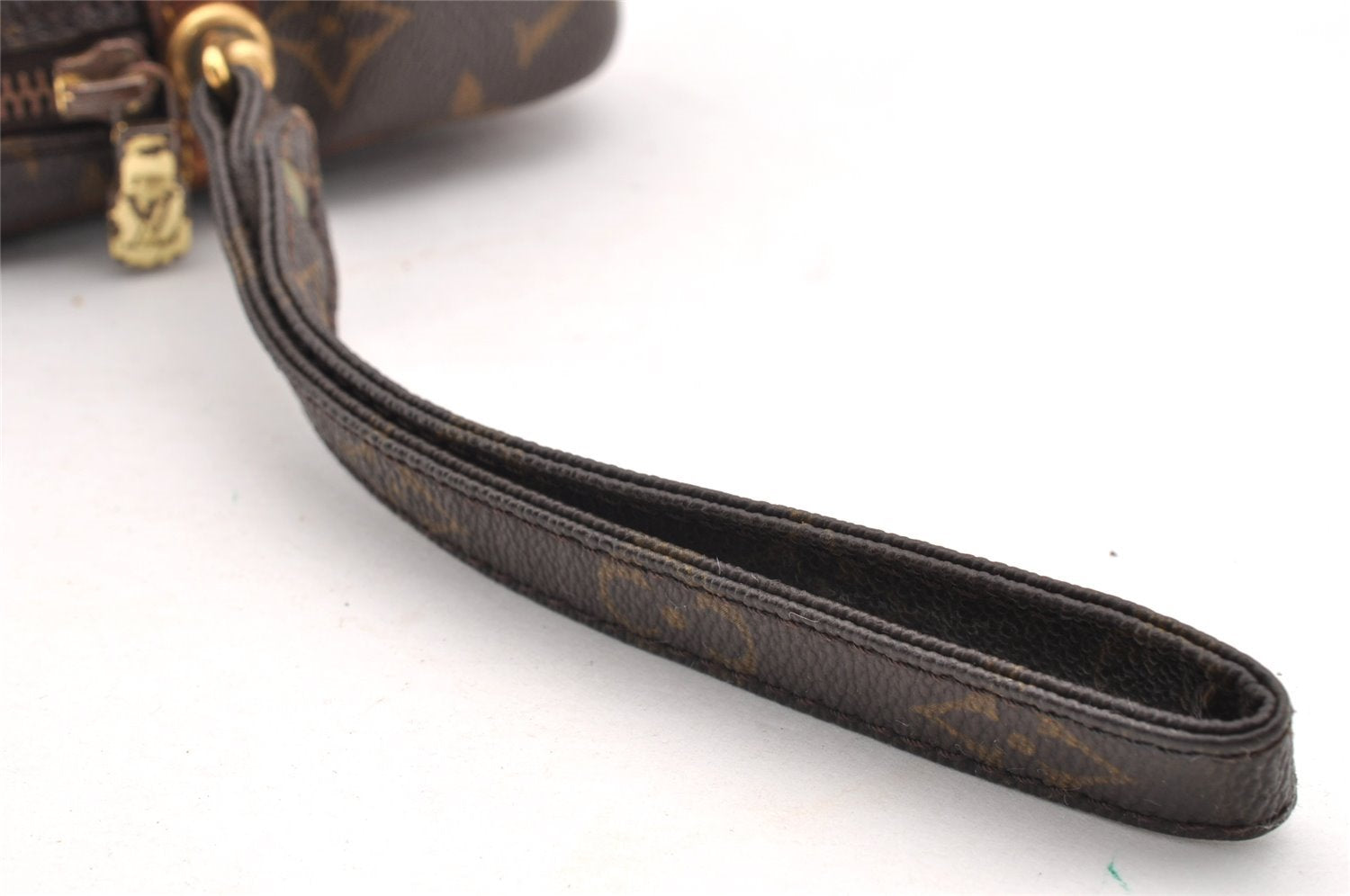 Authentic Louis Vuitton Monogram Marly Dragonne PM M51827 Clutch Hand Bag 6922I