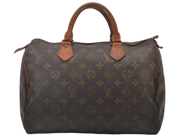 Authentic Louis Vuitton Monogram Speedy 30 Hand Boston Bag M41526 LV 6923I