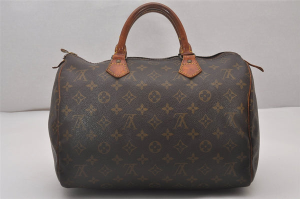 Authentic Louis Vuitton Monogram Speedy 30 Hand Boston Bag M41526 LV 6923I