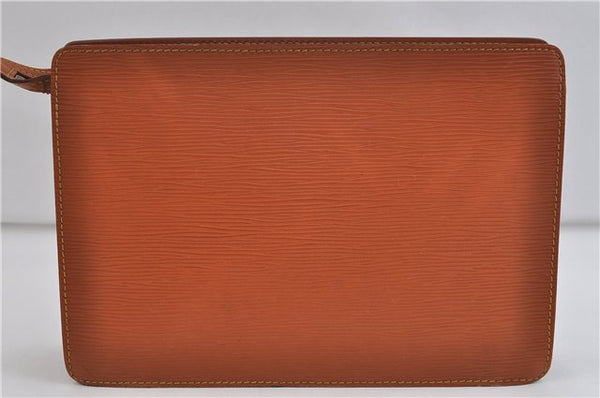 Authentic LOUIS VUITTON Epi Pochette Homme Clutch Bag Brown M52528 LV 6924C