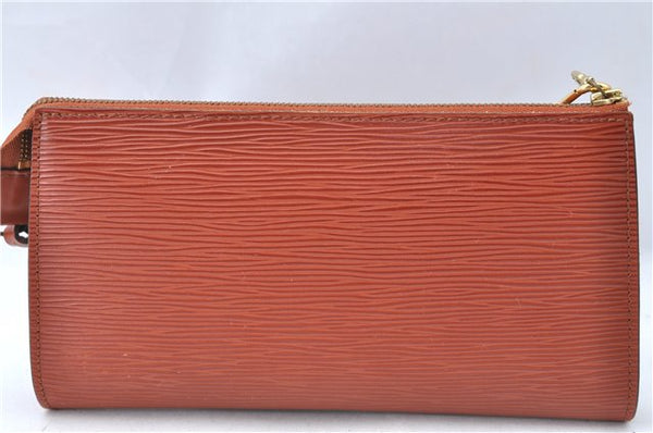 Authentic Louis Vuitton Epi Pochette Accessoires Pouch Brown M52953 LV 6926C