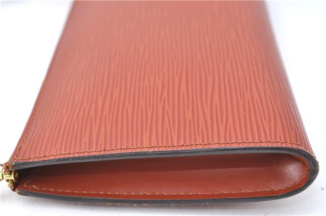 Authentic Louis Vuitton Epi Pochette Accessoires Pouch Brown M52953 LV 6926C