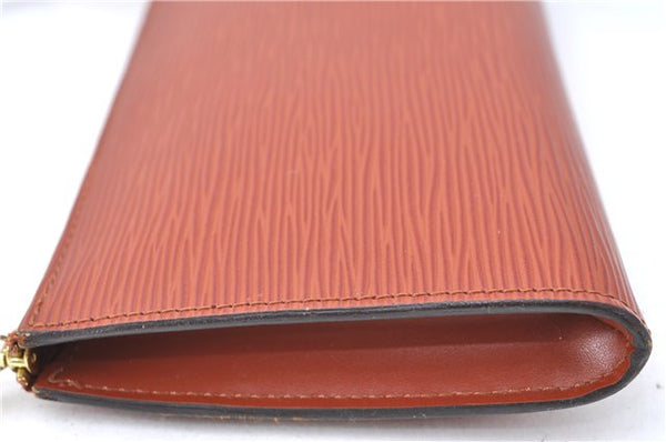 Authentic Louis Vuitton Epi Pochette Accessoires Pouch Brown M52953 LV 6926C