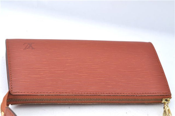 Authentic Louis Vuitton Epi Pochette Accessoires Pouch Brown M52953 LV 6926C