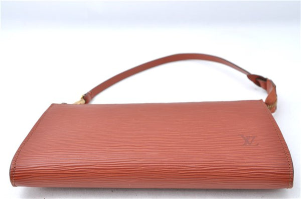 Authentic Louis Vuitton Epi Pochette Accessoires Pouch Brown M52953 LV 6926C