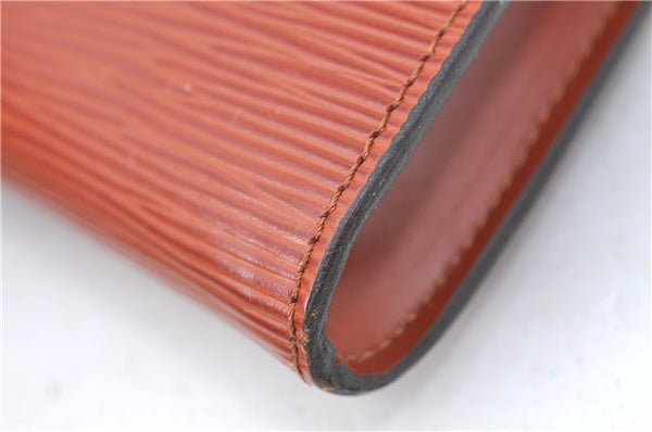 Authentic Louis Vuitton Epi Pochette Accessoires Pouch Brown M52953 LV 6926C
