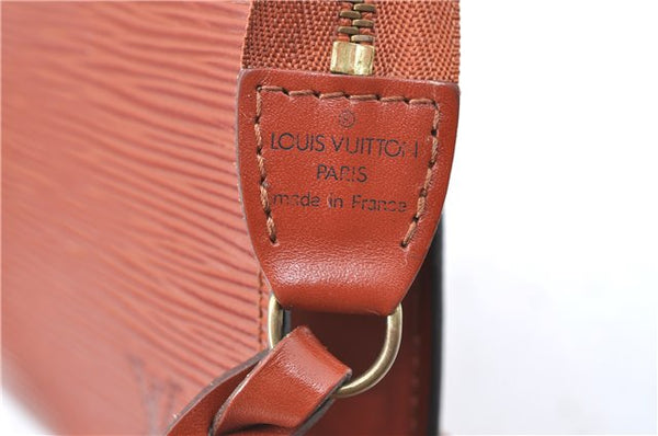 Authentic Louis Vuitton Epi Pochette Accessoires Pouch Brown M52953 LV 6926C