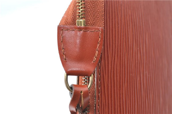Authentic Louis Vuitton Epi Pochette Accessoires Pouch Brown M52953 LV 6926C