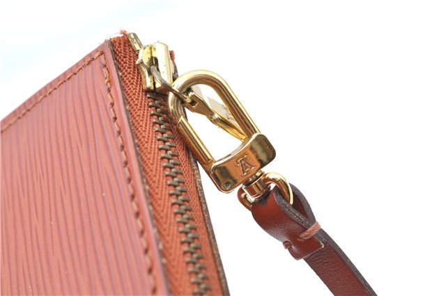 Authentic Louis Vuitton Epi Pochette Accessoires Pouch Brown M52953 LV 6926C