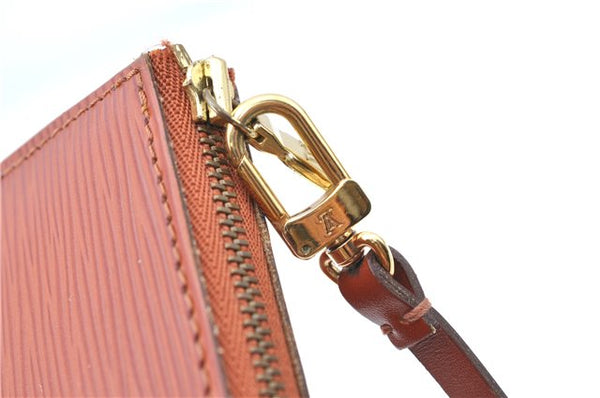 Authentic Louis Vuitton Epi Pochette Accessoires Pouch Brown M52953 LV 6926C
