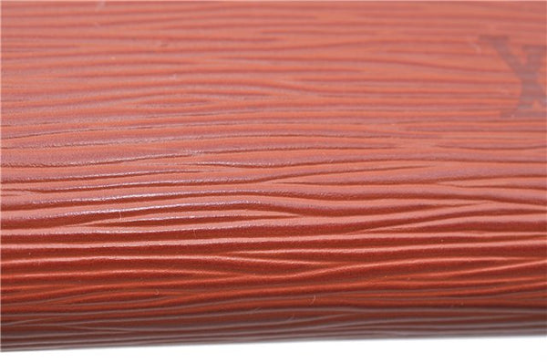 Authentic Louis Vuitton Epi Pochette Accessoires Pouch Brown M52953 LV 6926C