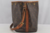 Authentic Louis Vuitton Monogram Petit Noe M42226 Shoulder Drawstring Bag 6928I