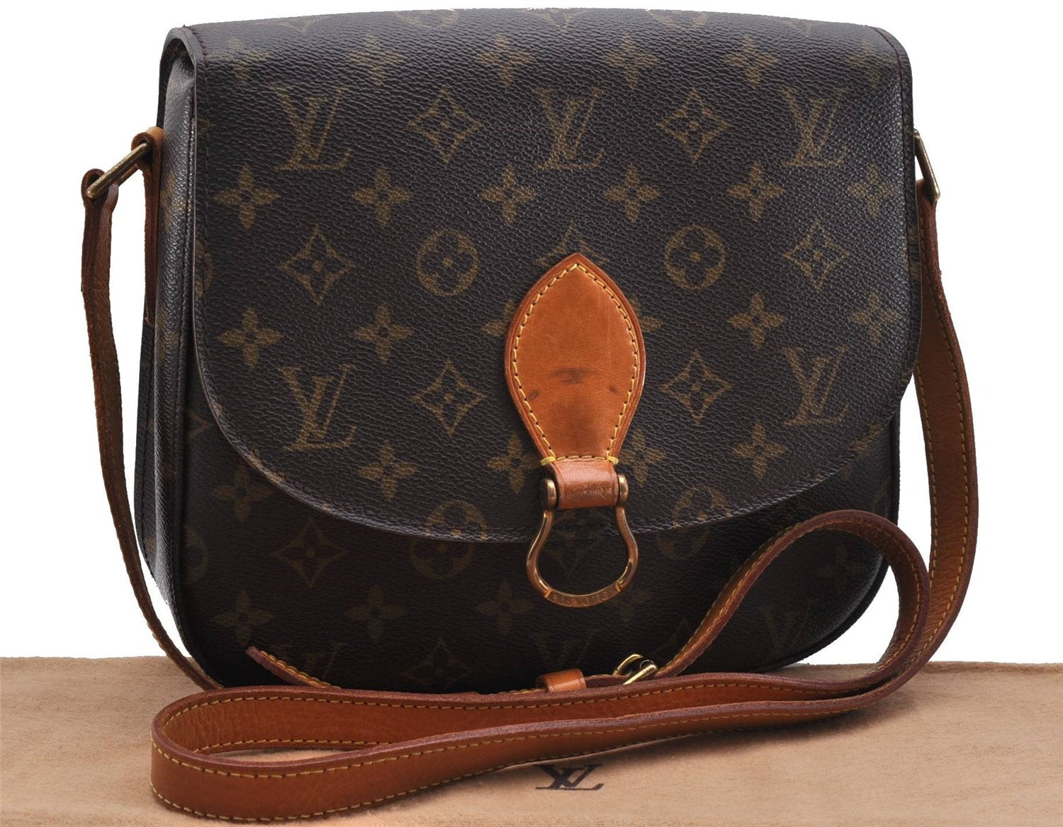 Auth LOUIS VUITTON Monogram Saint Cloud GM Shoulder Cross Bag M51242 LV 6933C
