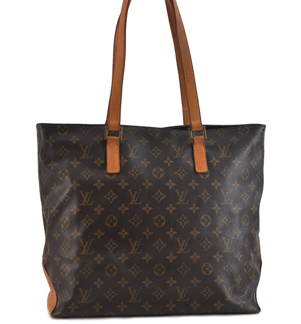 Authentic LOUIS VUITTON Monogram Cabas Mezzo Tote Bag M51151 LV 6934C