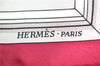 Authentic HERMES Carre 90 Scarf "Quai aux Fleurs" Silk Purple Box 6934F