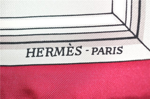 Authentic HERMES Carre 90 Scarf "Quai aux Fleurs" Silk Purple Box 6934F