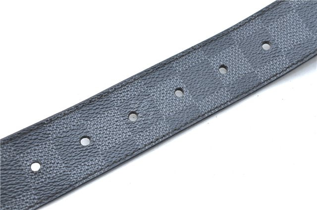 Louis Vuitton Damier Graphite Ceinture Inventeur Belt Black 37.4