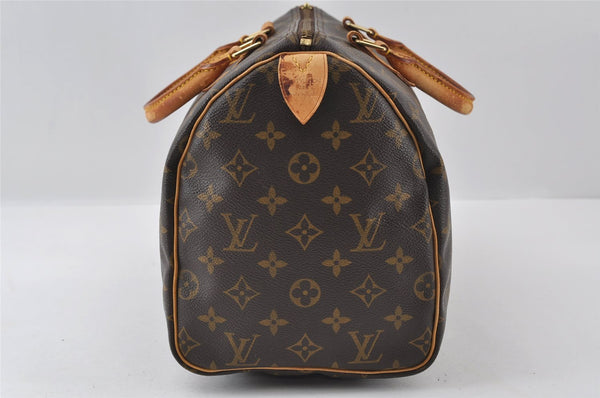 Authentic Louis Vuitton Monogram Speedy 30 Hand Boston Bag M41526 LV 6935I