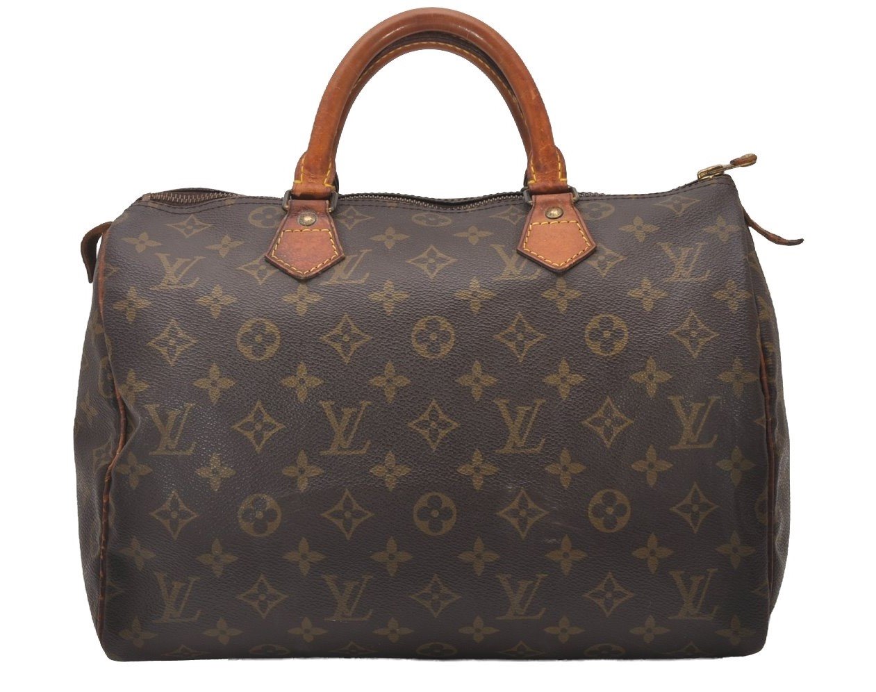 Authentic Louis Vuitton Monogram Speedy 30 Hand Boston Bag M41526 LV 6936I