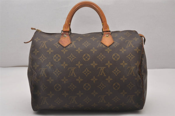 Authentic Louis Vuitton Monogram Speedy 30 Hand Boston Bag M41526 LV 6936I