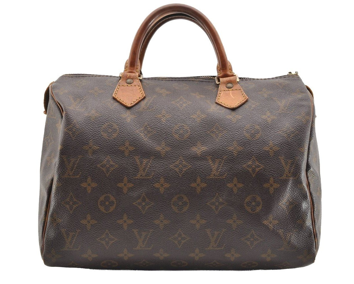 Authentic Louis Vuitton Monogram Speedy 30 Hand Boston Bag M41526 LV Junk 6937I