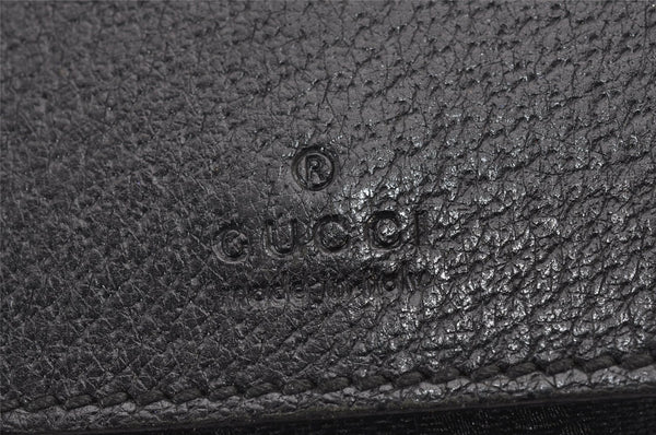 Auth GUCCI Web Sherry Line Shoulder Bag GG Canvas Leather 169937 Black 6938I