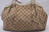 Authentic GUCCI Sukey Shoulder Tote Bag GG Canvas Leather 211944 Brown 6940I